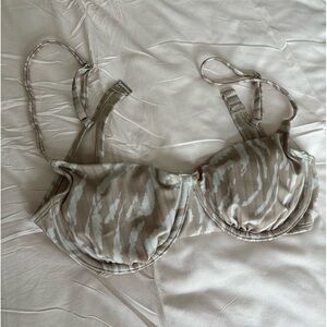 Light brown and white top bikini